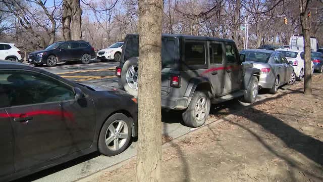 Over 60 cars found with red spray paint on them in Manhattan