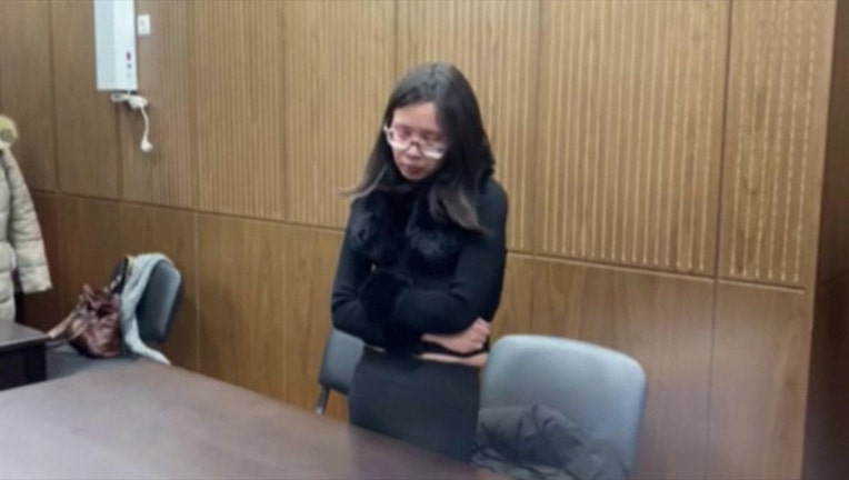 Alicia Day is seen in court.