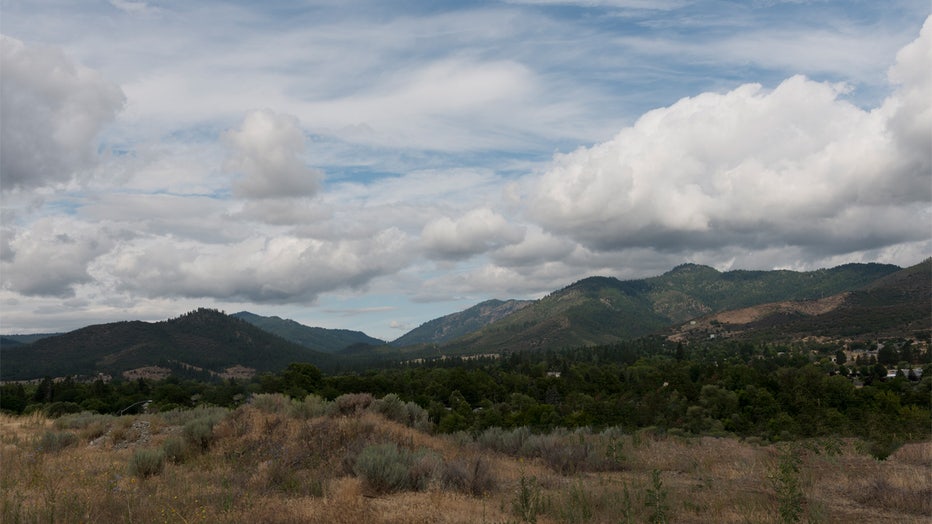 UNITED STATES - JULY 17: Scenic mountian view in Yreka, California (Photo by Carol M. Highsmith/Buyenlarge/Getty Images)