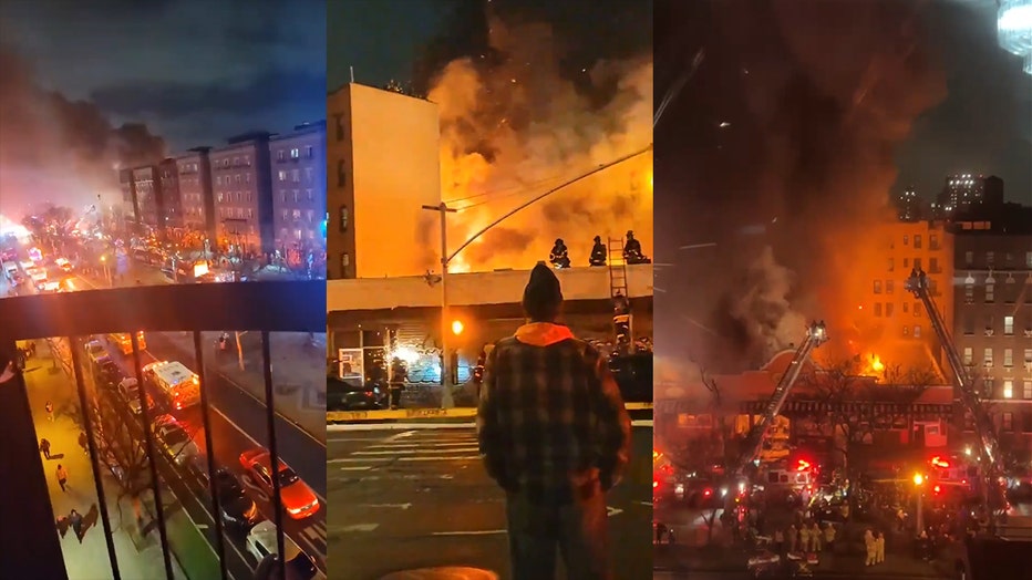 Images from Citizen App showed the fire at the Bronx CTown Supermarket.(Citizen App)