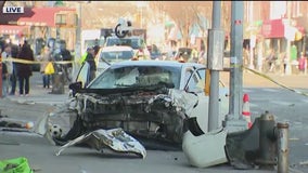 Two dead, five injured after car crash in Brooklyn