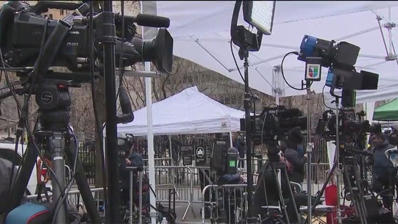 Reporters from across the globe gather in New York City after Trump’s indictment