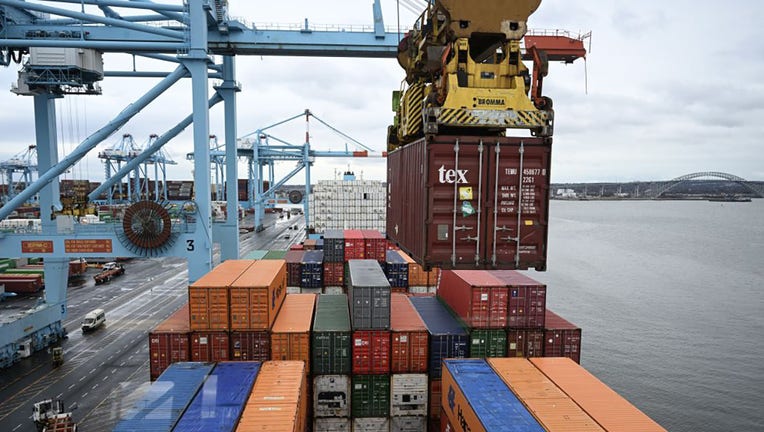 FILE - A view of shipping containers at Port Newark–Elizabeth Marine Terminal, a major component of the Port of New York and New Jersey, on Feb. 17, 2023. (Photo by Fatih Aktas/Anadolu Agency via Getty Images)