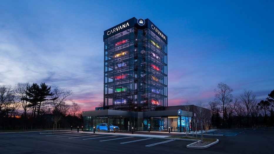 The new car vending machine is located at 2 North Avenue in Garden City, New York. It’s open daily from 9 a.m. to 7 p.m. ET. (Credit: Carvana)