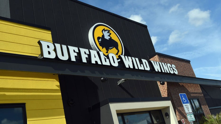 FILE - Buffalo Wild Wings exterior on Feb. 1, 2018, in Jacksonville, Florida. (Photo by Rick Diamond/Getty Images for Buffalo Wild Wings)