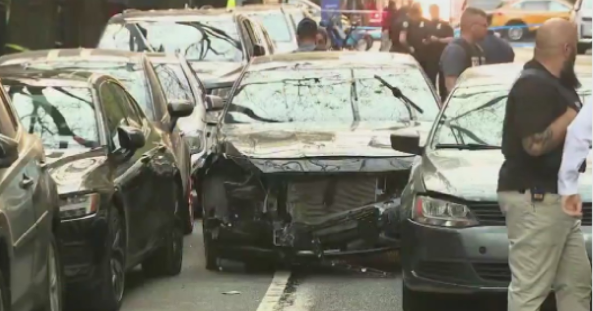 Cleanup underway after fleeing driver hit NYPD officer outside Midtown ...