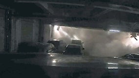 Manhattan parking garage collapse caught on Ring video