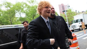 Ed Sheeran, on guitar, gets musical with a New York jury