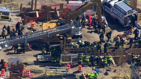 2 construction workers killed in trench at JFK Airport, officials say