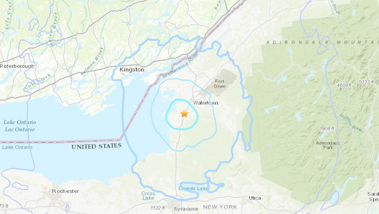 Earthquake Hits Parts Of New York FOX 5 New York   Map 