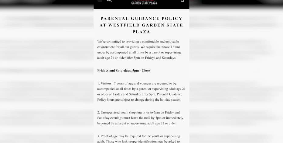 Garden State Plaza Mall Chaperone Policy Starts April 28 – NBC New York