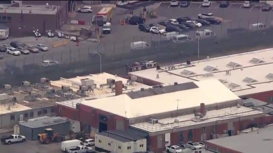 SkyFOX captured the scene of Rikers Island on March 6, 2023.