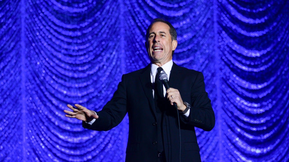 FILE - Jerry Seinfeld performs during Philly Fights Cancer: Round 4 at The Philadelphia Navy Yard on Nov. 10, 2018, in Philadelphia, Pennsylvania. (Photo by Lisa Lake/Getty Images for Philly Fights Cancer)