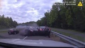 WATCH: Officer nearly hit by teen driver on Fairfax County Parkway