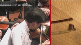 Violinist goes viral after bow shatters mid-performance