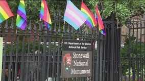 Transgender pride flags vandalized at Stonewall monument