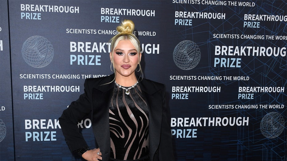 LOS ANGELES, CALIFORNIA - APRIL 15: Christina Aguilera arrives at the 9th Annual Breakthrough Prize Ceremony at Academy Museum of Motion Pictures on April 15, 2023 in Los Angeles, California. (Photo by Steve Granitz/FilmMagic,)