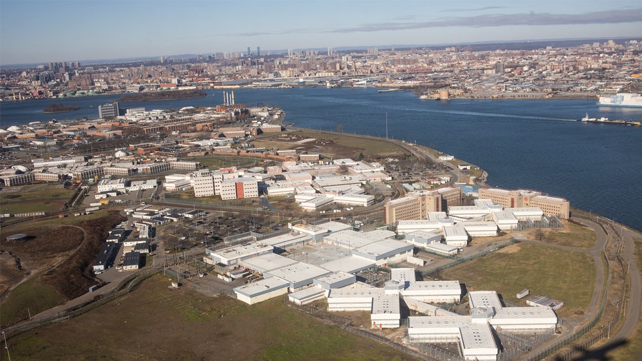 QUEENS, NEW YORK - DECEMBER 10: Views of the New York City jails on Rikers Island, as seen from a departing flight from Laguardia Airport on December 10, 2022 in Queens, New York. (Photo by Andrew Lichtenstein/Corbis via Getty Images)