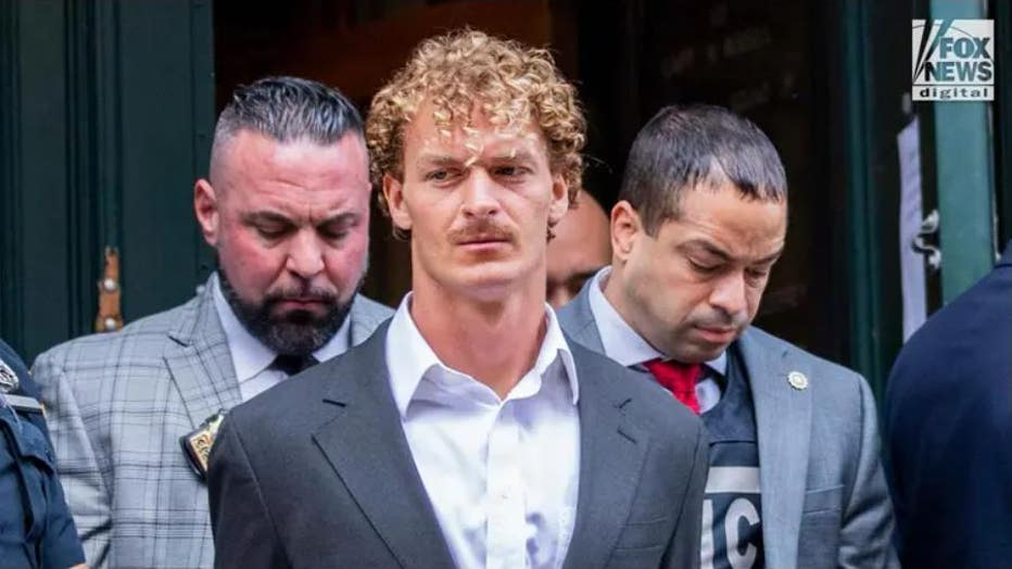 Daniel Penny leaves the 5th Precinct of the NYPD on Friday, May 12, 2023. Penny is charged in connection with the death of subway rider, Jordan Neely. (Julia Bonavita/Fox News Digital)