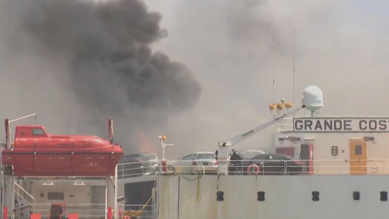 Deadly Newark Cargo Ship Fire Still Burning | FOX 5 New York