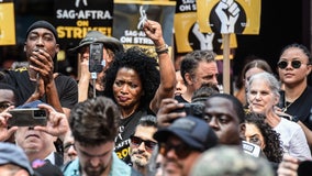 Bryan Cranston, Jessica Chastain join star-studded Times Square rally of striking actors and writers