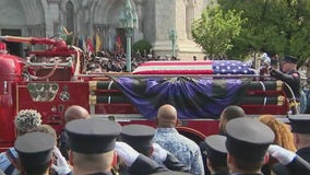 Funeral held for Wayne Brooks Jr., second firefighter killed in Port Newark cargo ship fire