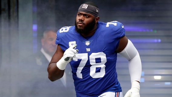 The New York Giants locked in left tackle Andrew Thomas on Wednesday with a five-year contact extension worth