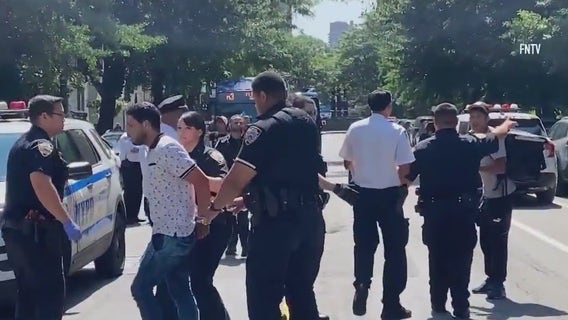 Brawl erupts outside Harlem migrant shelter