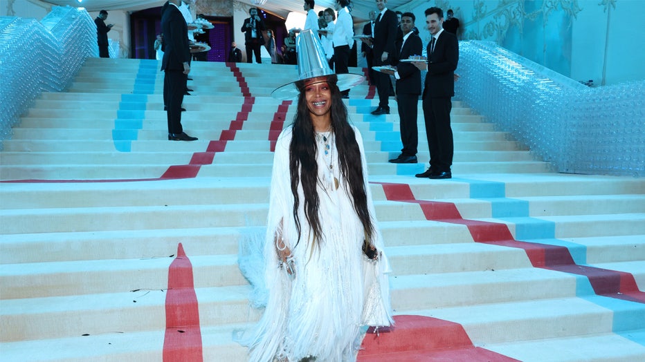 NEW YORK, NEW YORK - MAY 01: Erykah Badu attends the The 2023 Met Gala Celebrating "Karl Lagerfeld: A Line Of Beauty" at The Metropolitan Museum of Art on May 01, 2023 in New York City. (Photo by Cindy Ord/MG23/Getty Images for The Met Museum/Vogue)