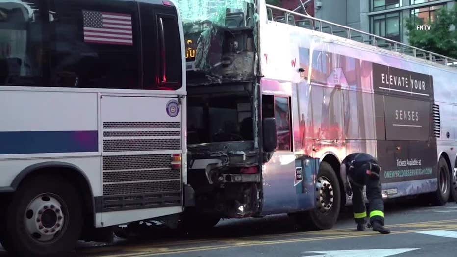 tour bus mta bus crash today