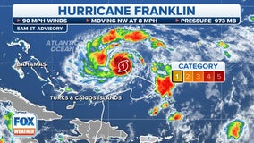 Franklin to rapidly intensify into season’s first major hurricane; East Coast to see dangerous rip currents