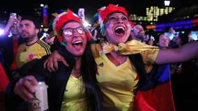 Pollos Mario in Queens, celebrates Colombia's historic run to the quarterfinals