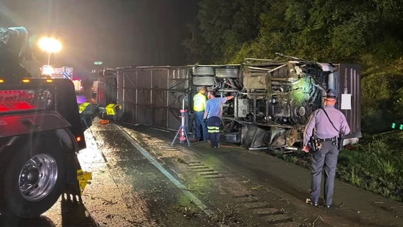 A survivor of the fatal Pennsylvania bus crash describes chaos and heroism after it turned over