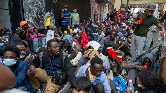 Migrant shelters are full, so what's next? Sleeping on 45th Street