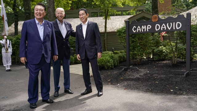 US, Japan and South Korea open Camp David summit to bolster security over objections of Beijing