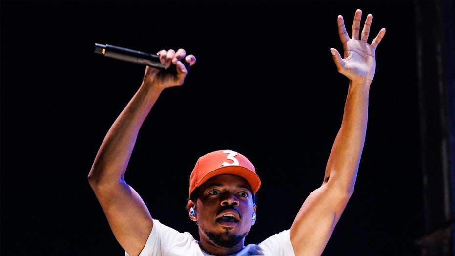 NAPA, CALIFORNIA - JULY 30: Chance the Rapper performs on the Black Radio stage during the Blue Note Jazz Festival at Silverado Resort and Spa on July 30, 2023 in Napa, California. (Photo by Richard Bord/Getty Images)