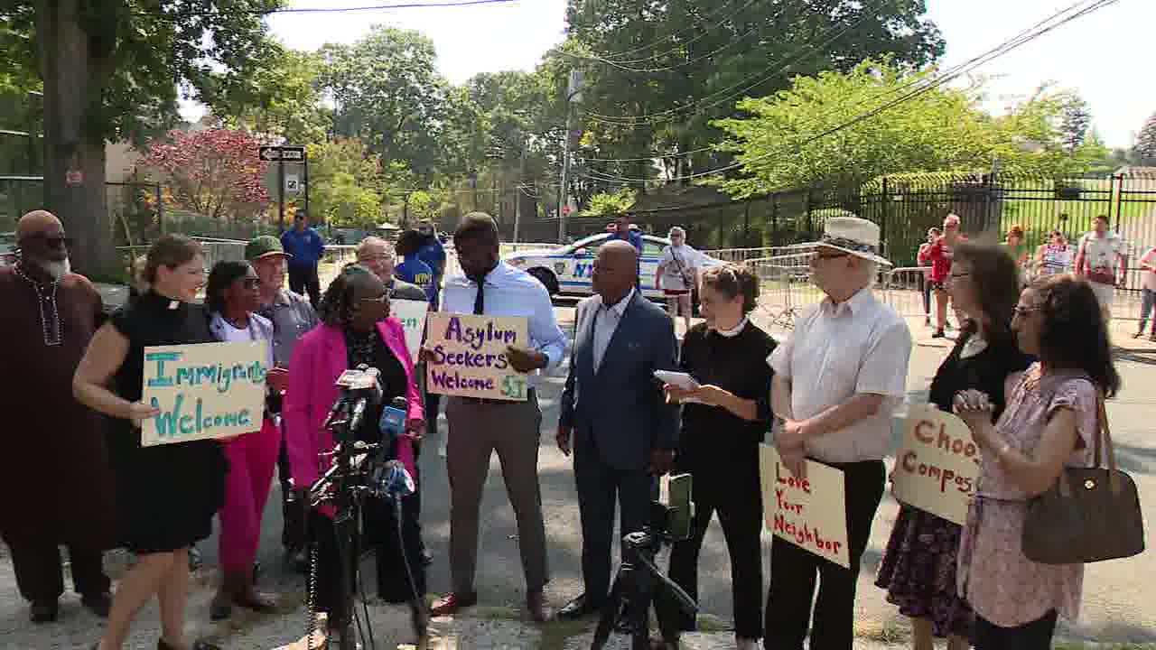 NYC Migrant Crisis: Dueling Protests Emerge Over Staten Island Shelter