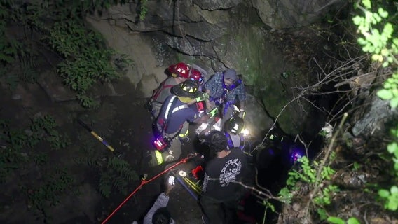 Firefighters shimmy, climb into abandoned upstate mine to rescue wayward 'explorer'