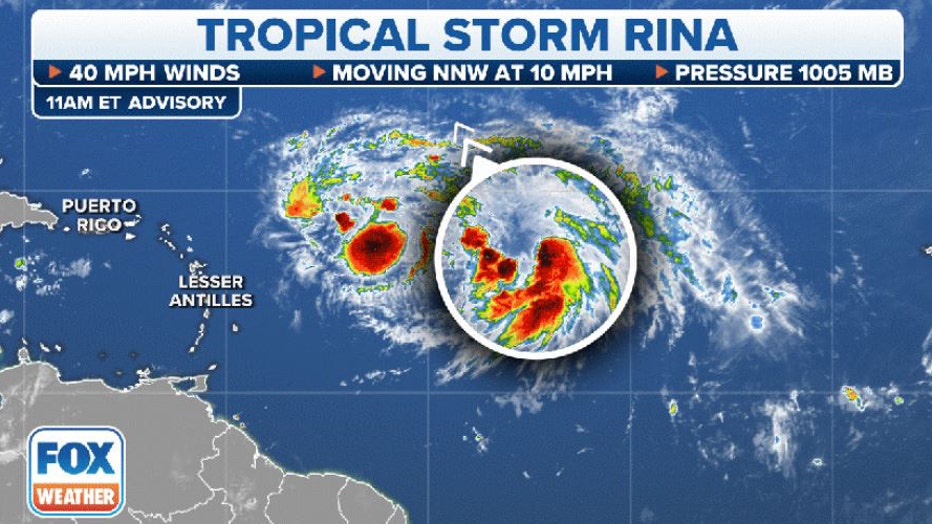 Tropical Storm Rina develops in busy Atlantic as nearby Tropical Storm ...