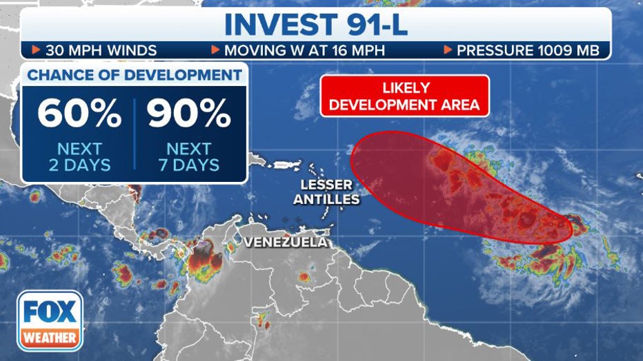 Tropical Storm Philippe remains but Invest 91L is hot on