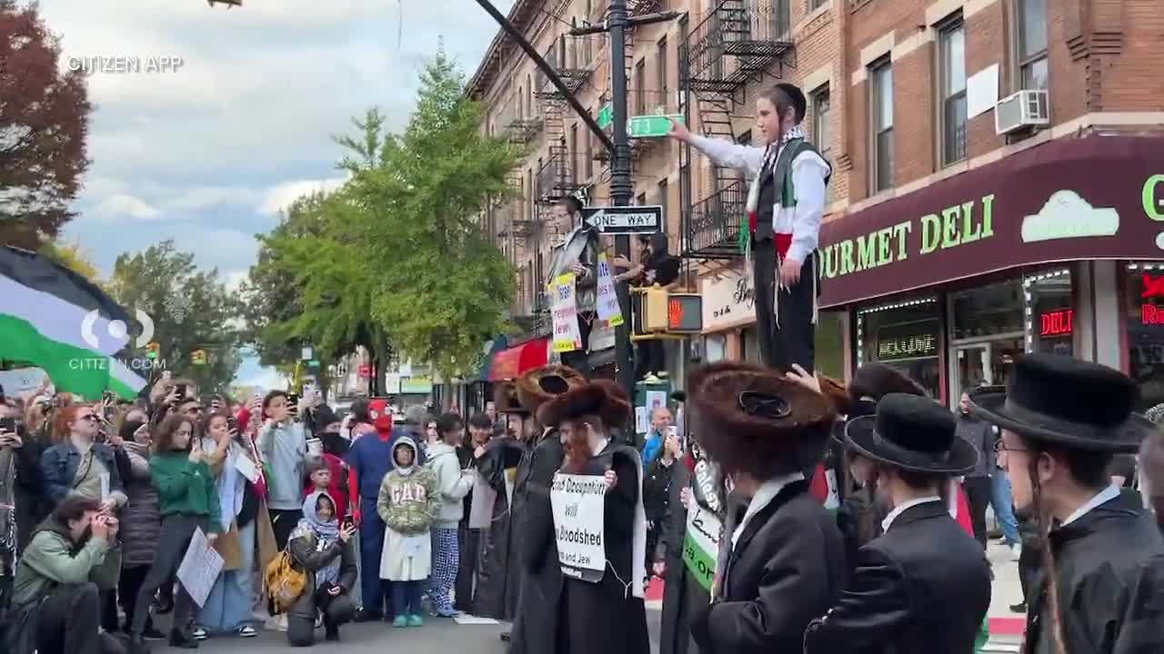 布鲁克林举行反以色列抗议活动后，数十人被逮捕