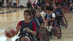 The Hartford Adaptive Sports Series: Pro athlete gifts custom-fit wheelchairs to youth basketball players