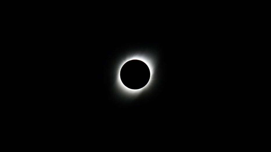 FILE - A solar eclipse is seen from the city La Serana, Chile, on July 2, 2019. (Photo by Sebastian Brogca/Anadolu Agency/Getty Images)