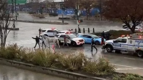 Horse breaks loose in Manhattan, drags coachman, collides with 4 other vehicles