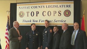 Nassau County police officers honored for quick-thinking actions to stop gun-toting suspect