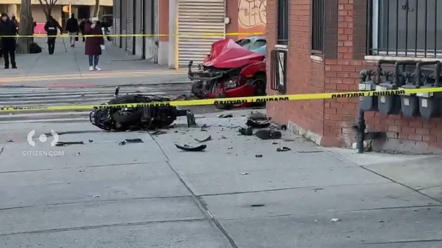Woman in custody after deadly crash with man on moped in the Bronx