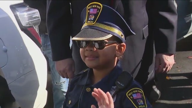 6-year-old gets surprise wish as honorary police officer of West New York Police Department