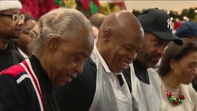 Mayor Eric Adams and city leaders spread holiday cheer to New Yorkers in need