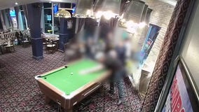 Watch: Driver flees from police, crashes into pub narrowly missing customers