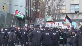 Pro-Palestinian protests amass outside United Nations ahead of ceasefire vote